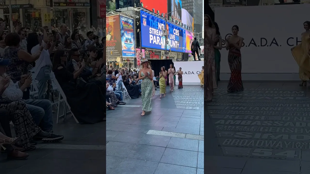 Gorgeous Models Take Center Stage at Times Square Fashion Show New York City #nyfw #nycfashionweek thumbnail