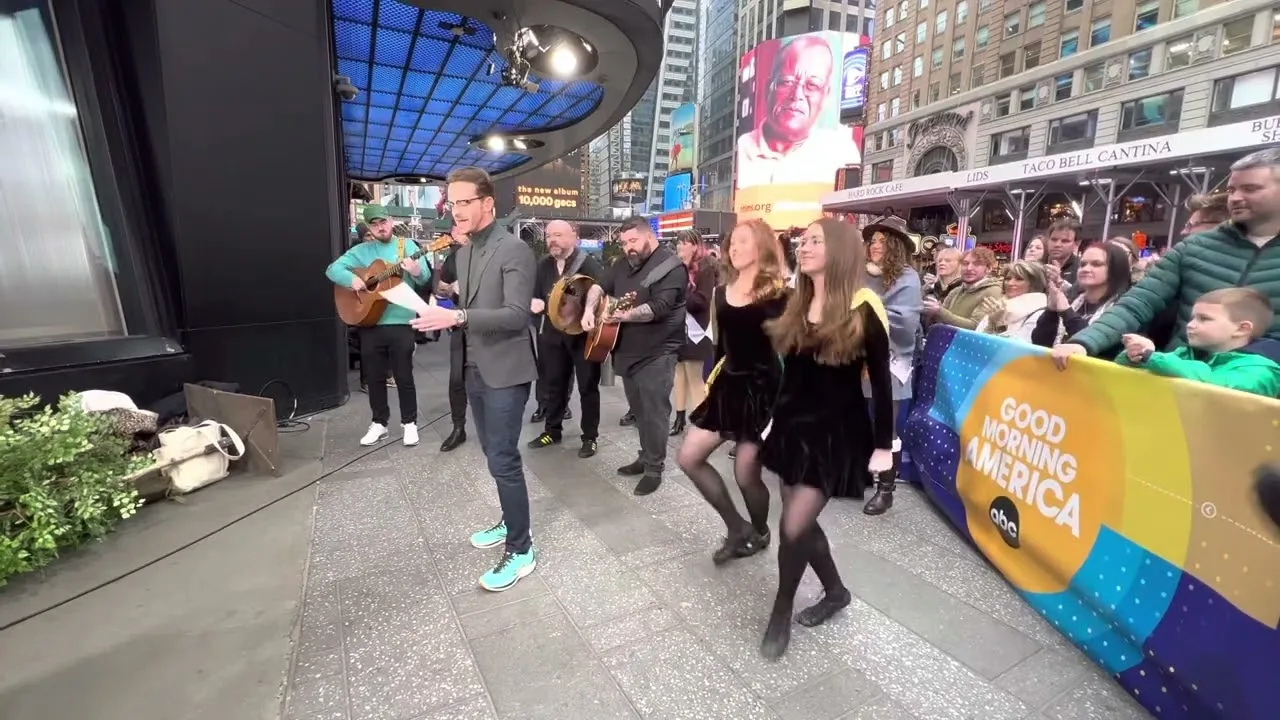 NYC Times Square St. Patrick Day Parade Preparation Warm-Up ☘️ - New York City thumbnail