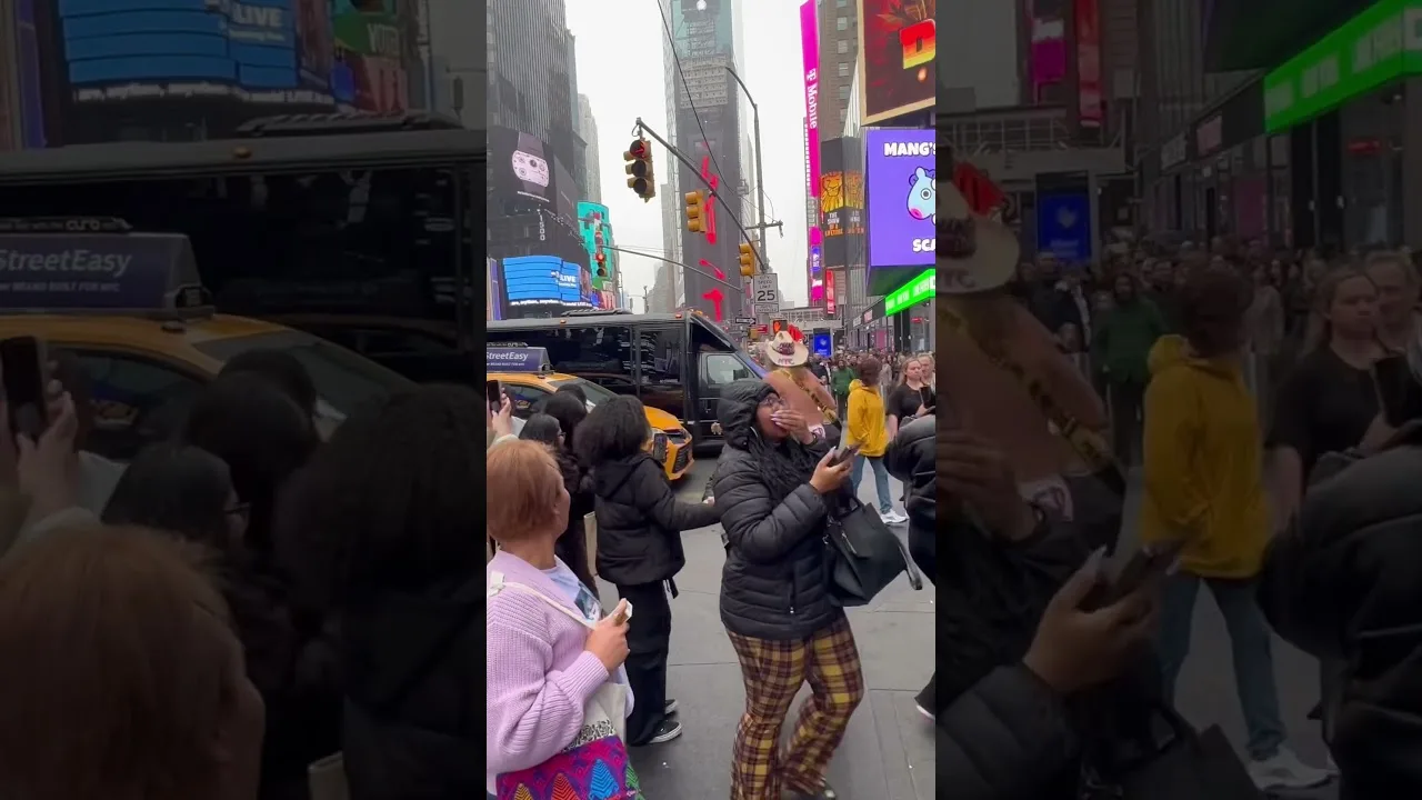 Naked Cowboy Steals the show in Times Square New York City thumbnail