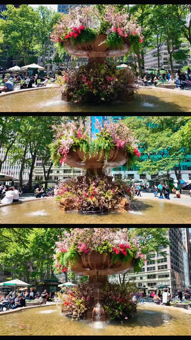 🌺 🌸 💐 The Josephine Shaw Lowell Fountain at @bryantparknyc is in Peak Bloom Instagram preview