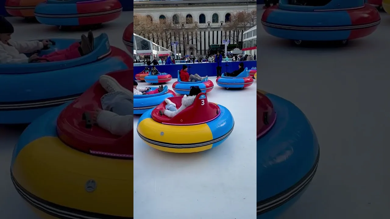 Bumper Cars on Ice have returned to Bryant Park New York City thumbnail