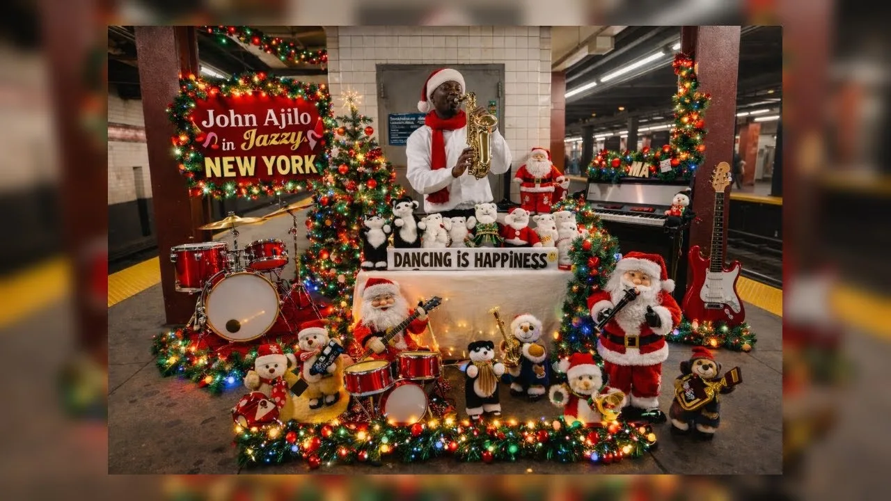 Dec. 3, 2025 - John Ajilo Jazz Rockefeller Center Train Station Midtown Manhattan New York City thumbnail