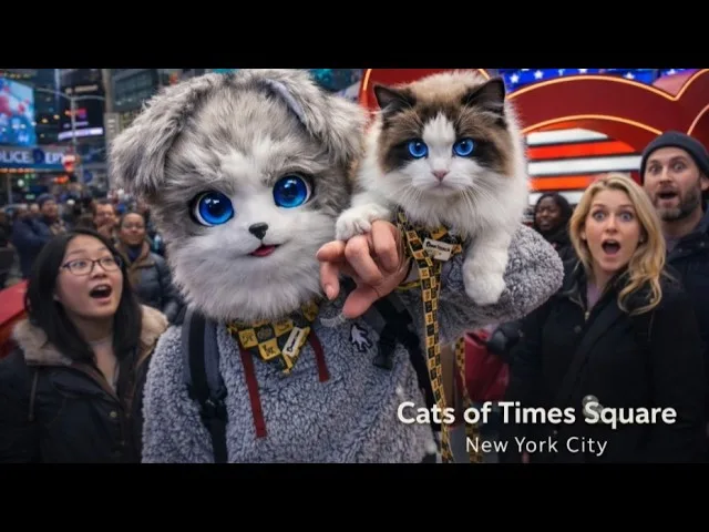 Mar. 18 2026 - Cats of Times Square and Kazakh Traditions - Times Square New York City thumbnail