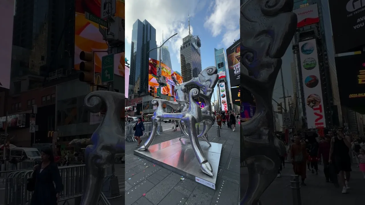 TOVAR The Chair adaptation of Dominican Surrealist Iván Tovar’s La Chaise Adulte Times Square NYC thumbnail