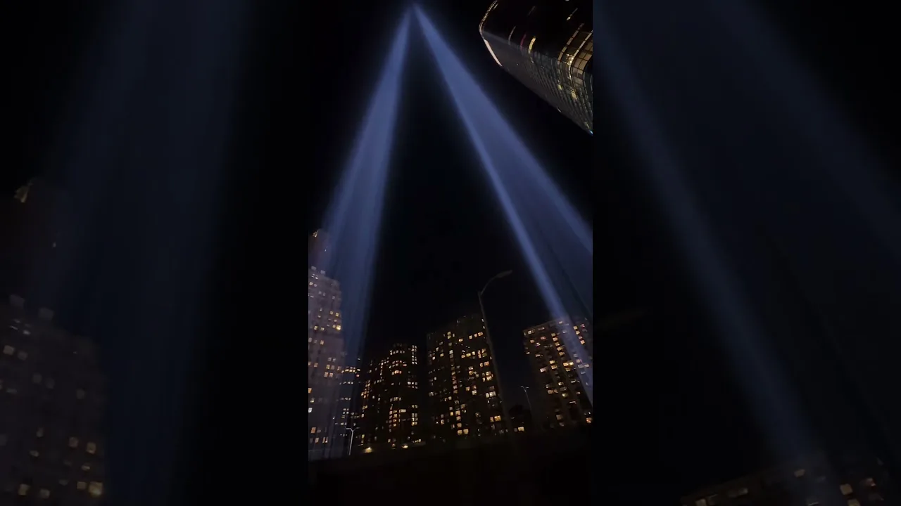 Tribute in Light ✨ 911 Memorial Never Forget Lower Manhattan New York City thumbnail