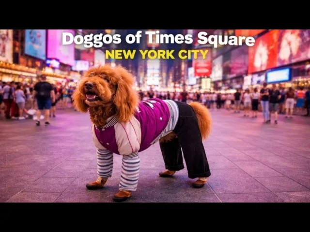 Feb. 10 2026 - Cute Dog Times Square New York City thumbnail