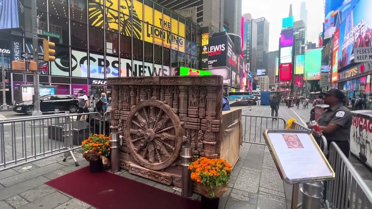 The Konark Wheel - A Symbol of India's Glory and Friendship with America Times Square, New York City thumbnail