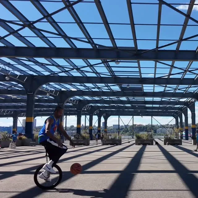 The NYC Unicycle Festival—Unifest—is an annual, free, multi-day Labor Day weekend event produced by Bindlestiff Family Cirkus, featuring unicycle rides, demos, learn-to-ride zones, and unicycle basketball across Manhattan and Brooklyn. #unifest #nycunifest #unicyclefestival #unicycle #laborday #onew