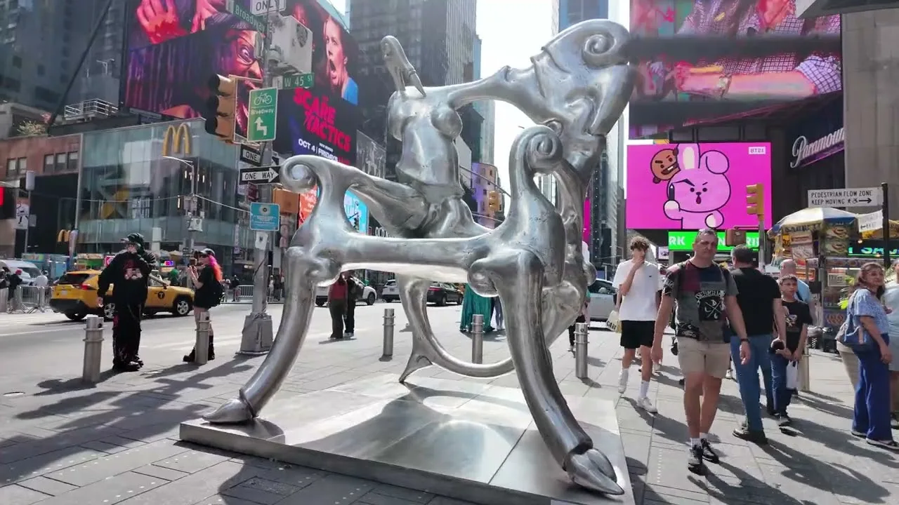 TOVAR The Chair adaptation of Dominican Surrealist Iván Tovar’s La Chaise Adulte Times Square NYC thumbnail