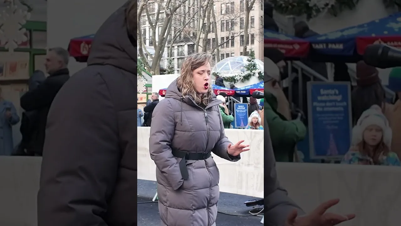 2025-12-11 Rainelle Krause @rainellekrause Performing Christmas Carols at Bryant Park New York City thumbnail
