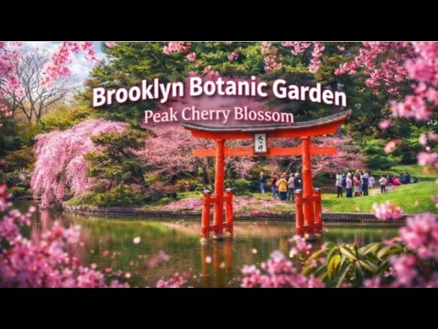 Brooklyn Botanic Garden BBG Cherry Blossom Peak Bloom Brooklyn New York City thumbnail