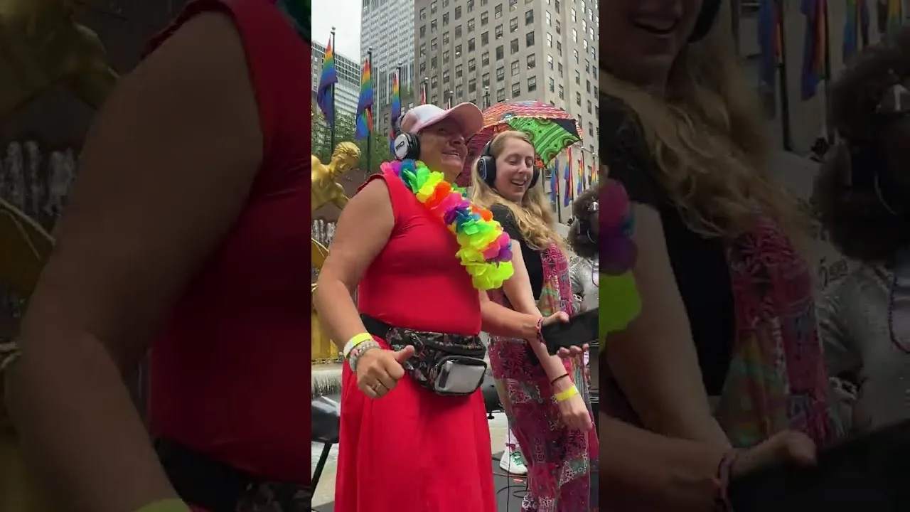 Daybreakers Silent Disco Party Rockefeller Center New York City June 5, 2024 thumbnail