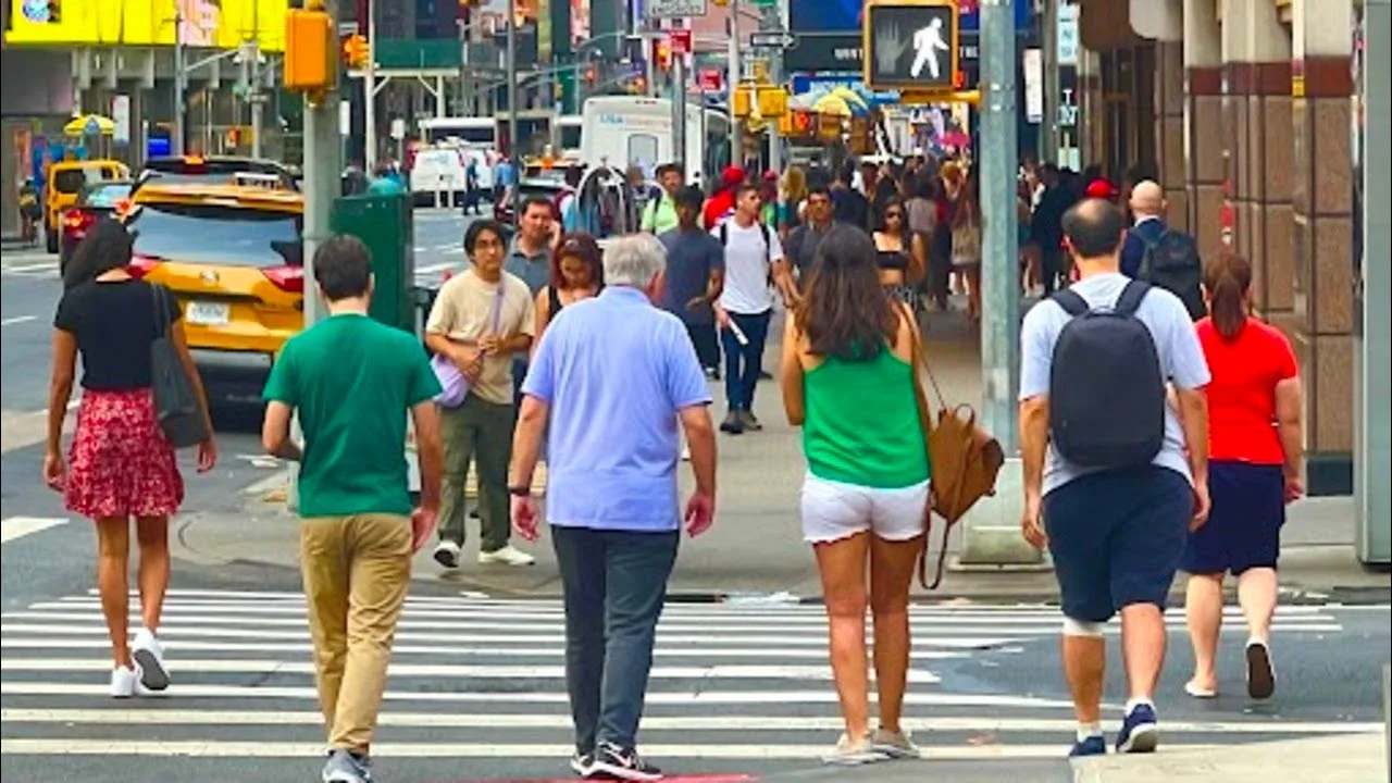 4K⁶⁰ NYC Sights & Sounds Tour - Central Park to Times square via 7th Ave - New York City - July '23 thumbnail