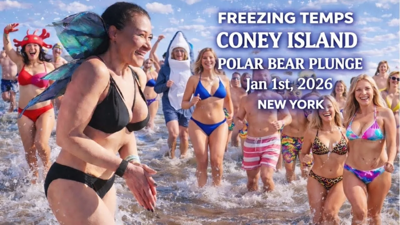 Jan. 1st, 2026 - Coney Island Polar Bear Plunge in Freezing Temps - Brooklyn - New York City thumbnail