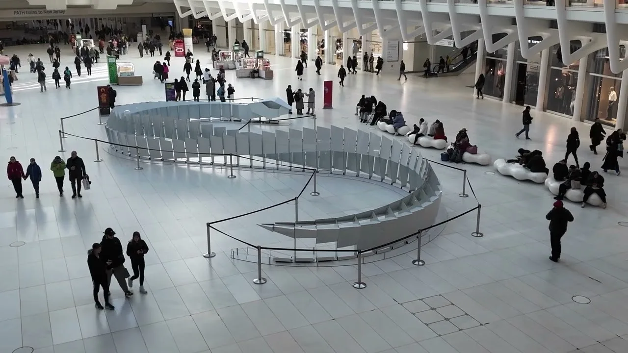 Infinite Harmony Snake Sculpture - The Oculus - World Trade Center - New York City thumbnail