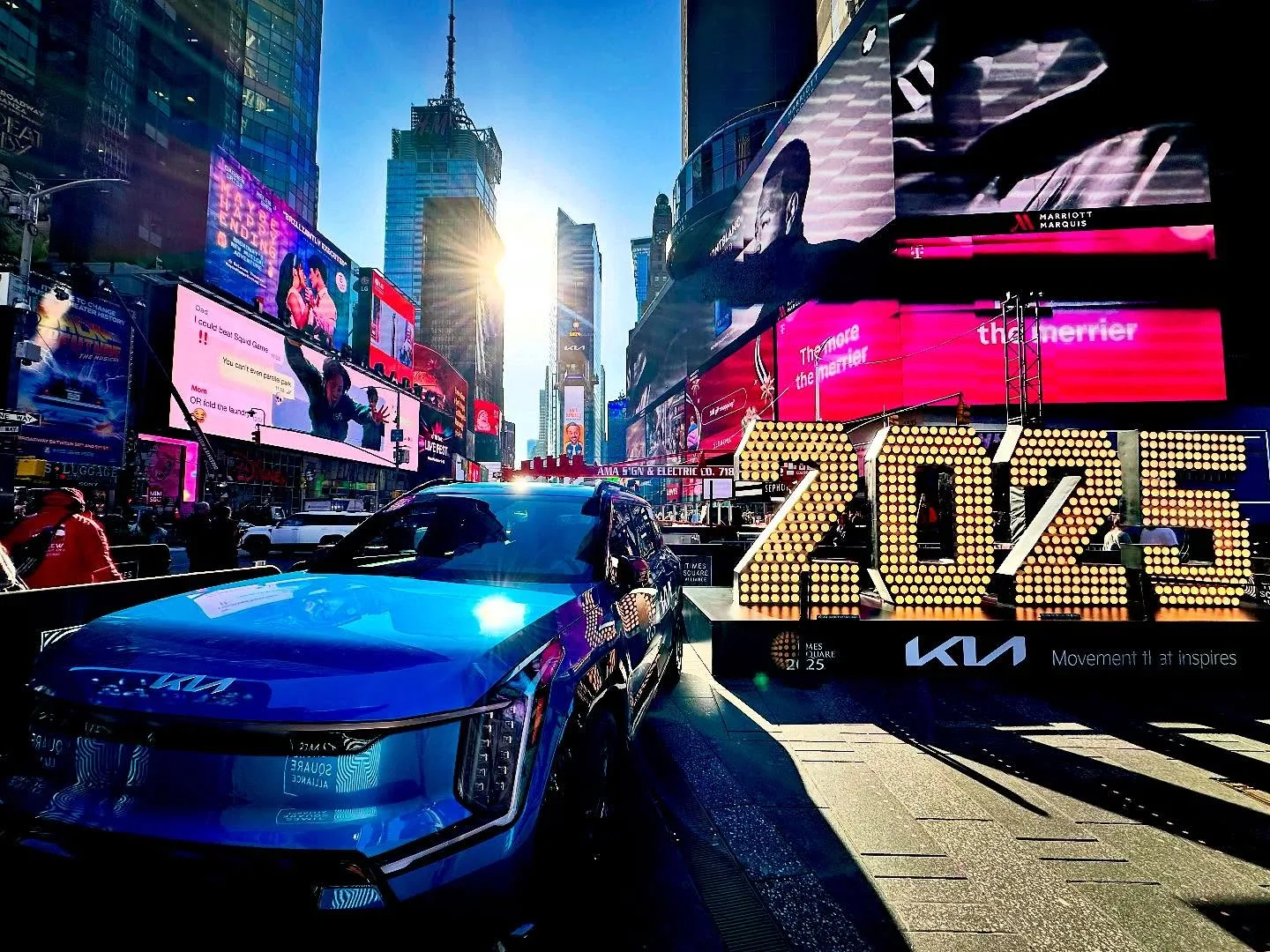 The 2025 numerals have arrived in Times Square Instagram preview