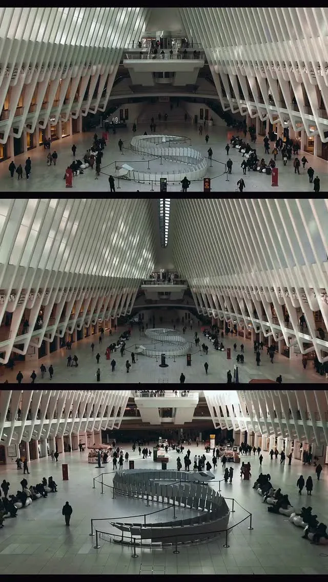 Displayed across the World Trade Center Oculus floor, a snake spanning 150 linear feet symbolizes a living embodiment of yin and yang. Instagram preview