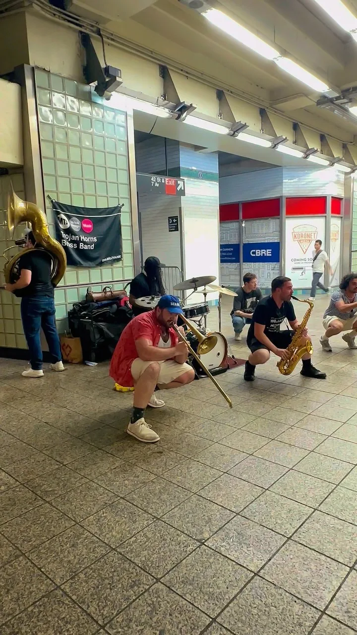 @trojanhornsbrassband #timessquarenyc #timessquare #nyc #mta #mtasubway Instagram preview