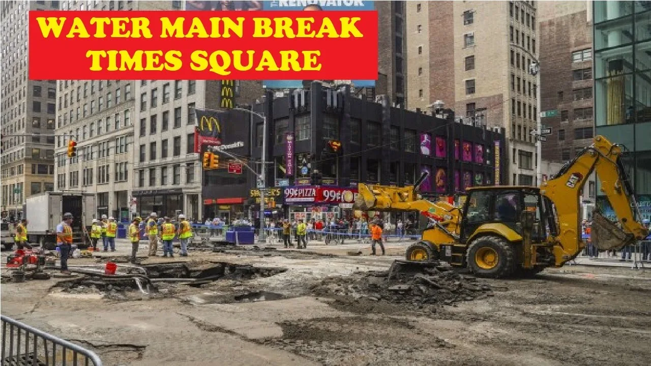 Times Square Water Main Break Floods Streets Disrupts Subway Service - New York City thumbnail
