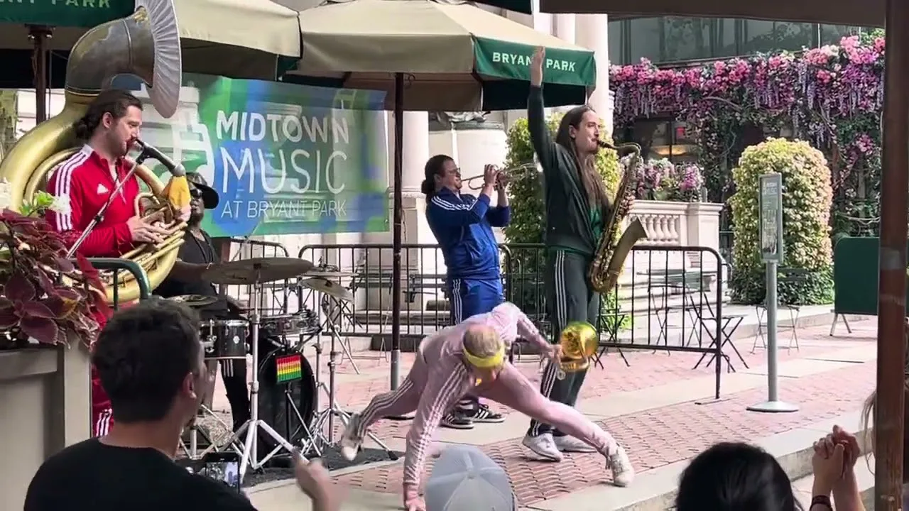 Triad Brass: Great Party Brass Band of Award-Winning Musicians Rocking Bryant Park - New York City thumbnail