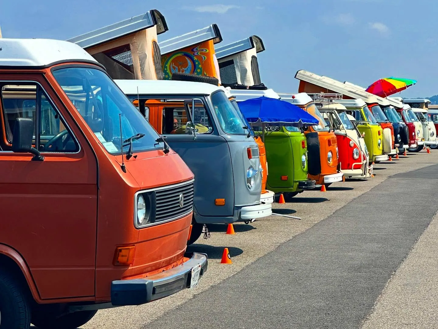 Gridlock on Governors Island, August 18, 2025: 75 vintage Volkswagens (Beetle, Bus, Karmann Ghia, Thing varieties) at Picnic Point, Governors Island Instagram preview