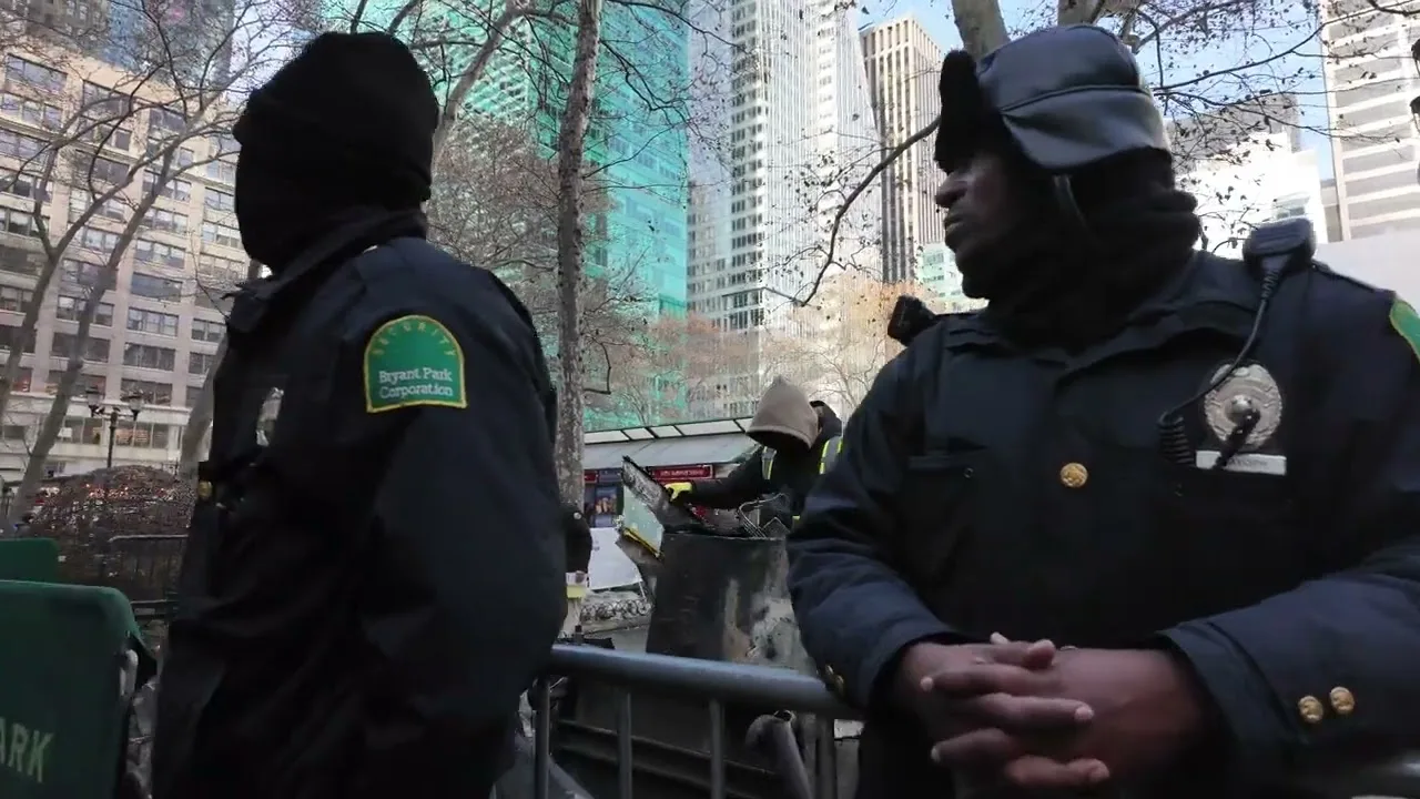 Fire Erupts at Bryant Park Holiday Market Aftermath New York City thumbnail