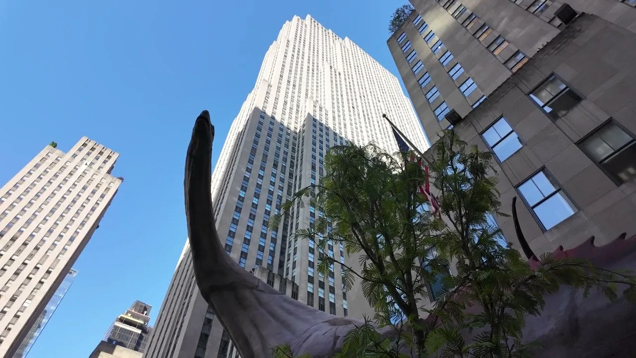 Jurassic World Rebirth Activation at Rockefeller Center thumbnail