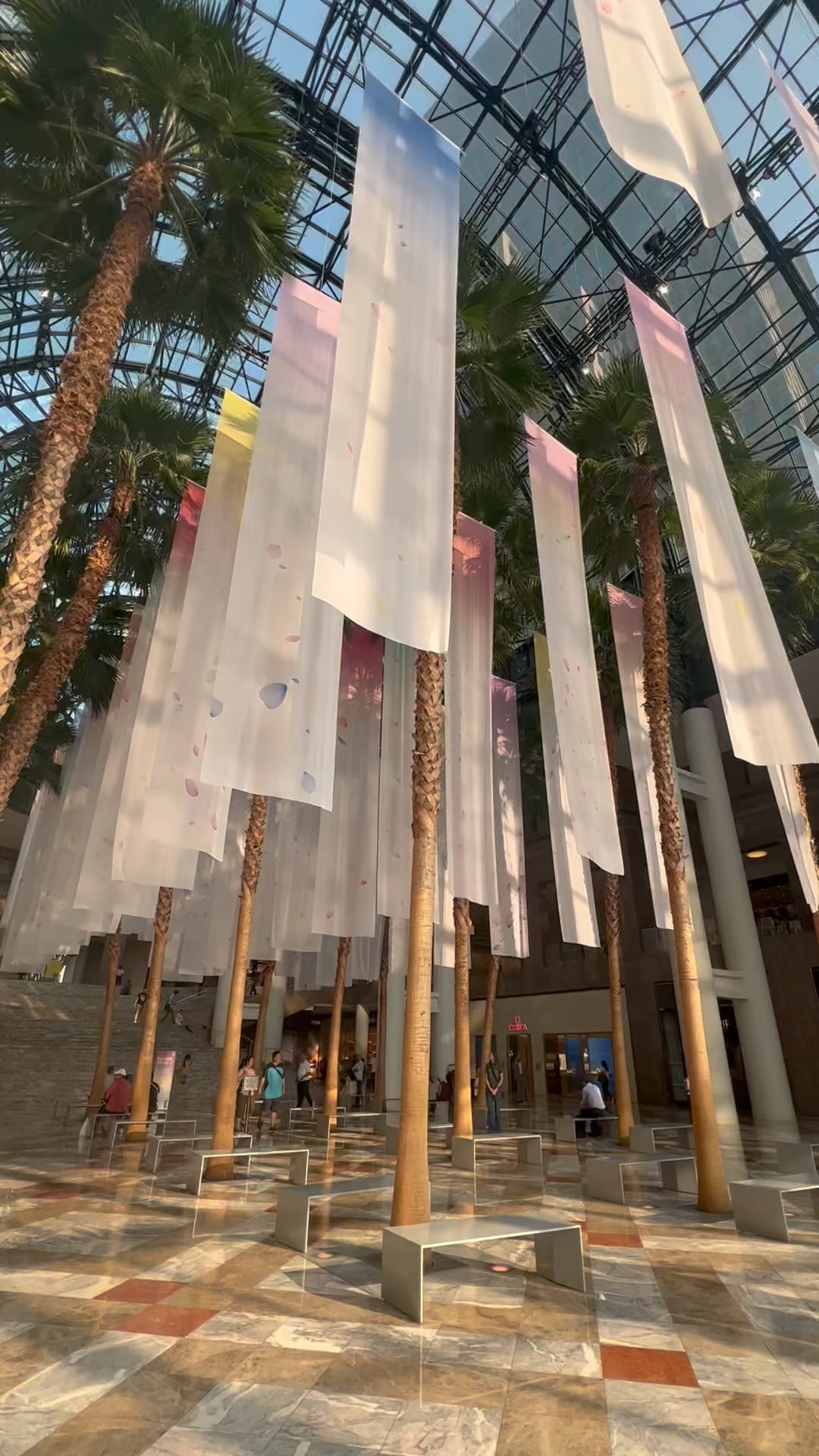 Flower Atlas climate change installation by @studiomiyaando at the Winter Garden of @bfplny Instagram preview