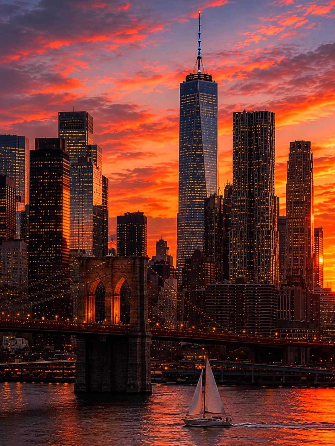 Some sunsets don’t look real… tonight was one of them. 🔥 #goldenhour #sunset #nyc #citylights #photography Instagram preview