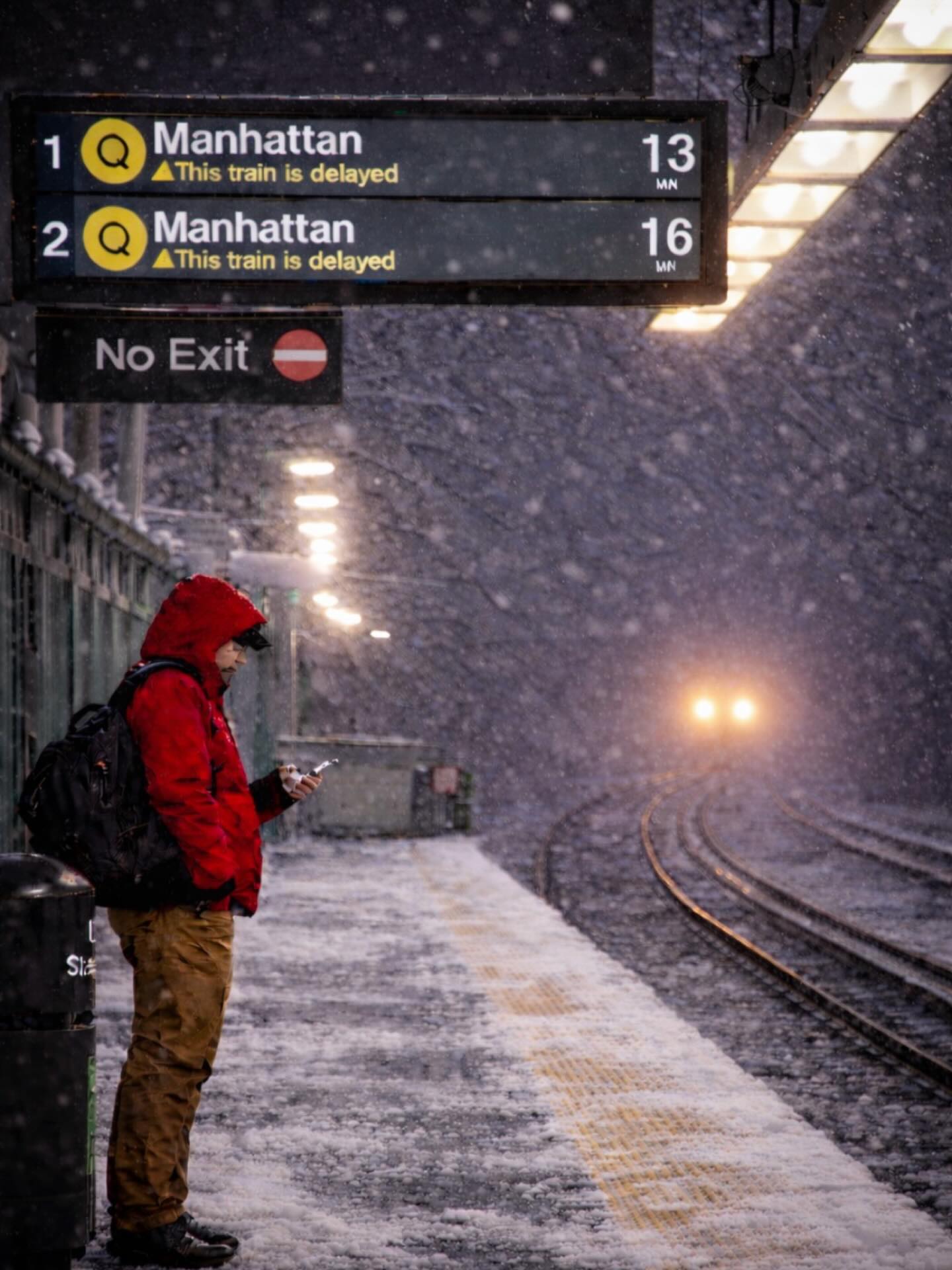 #snow #morning #commute #winter #nyc Instagram preview