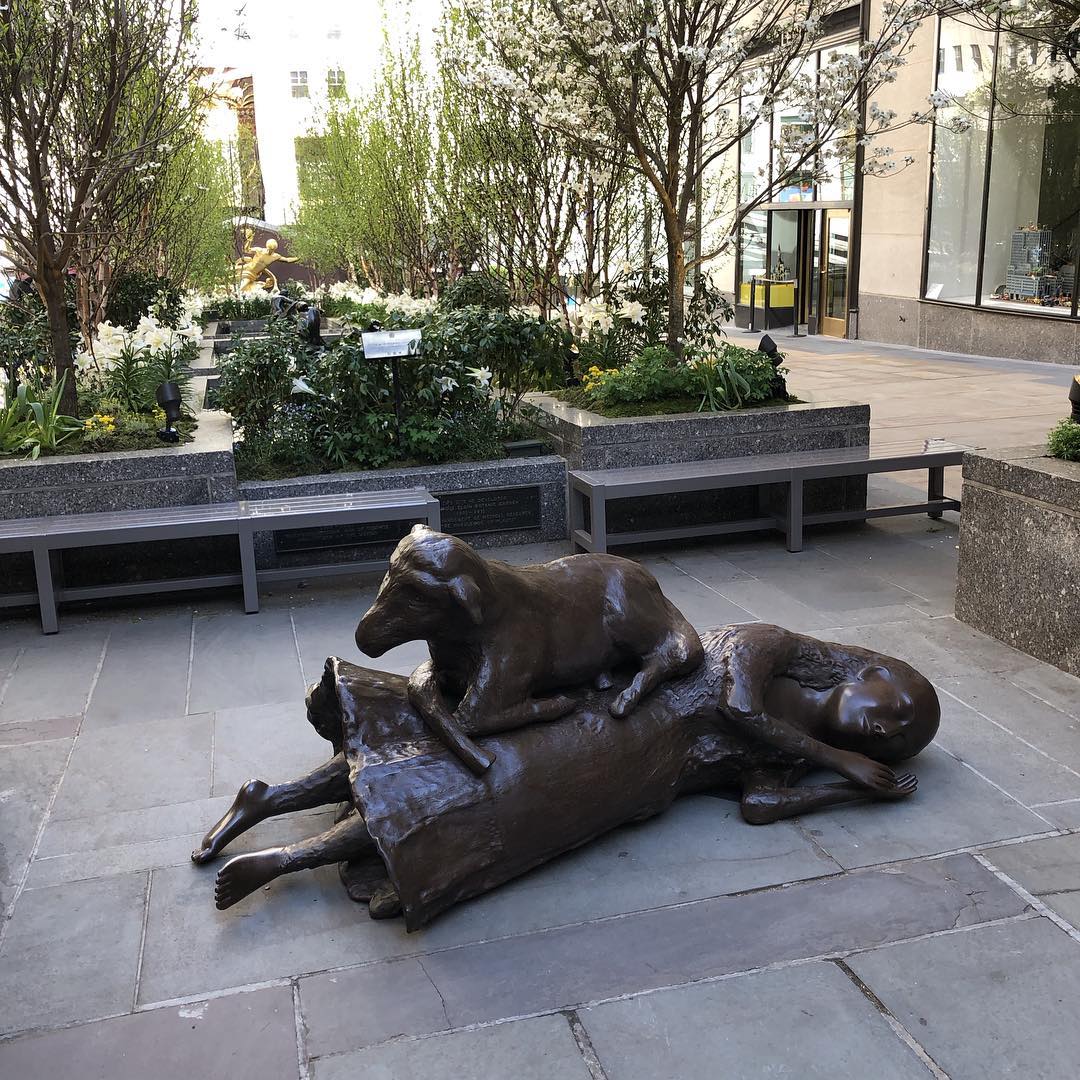 Kiki Smith Rest Upon, 2009 - Rockefeller Center Instagram preview