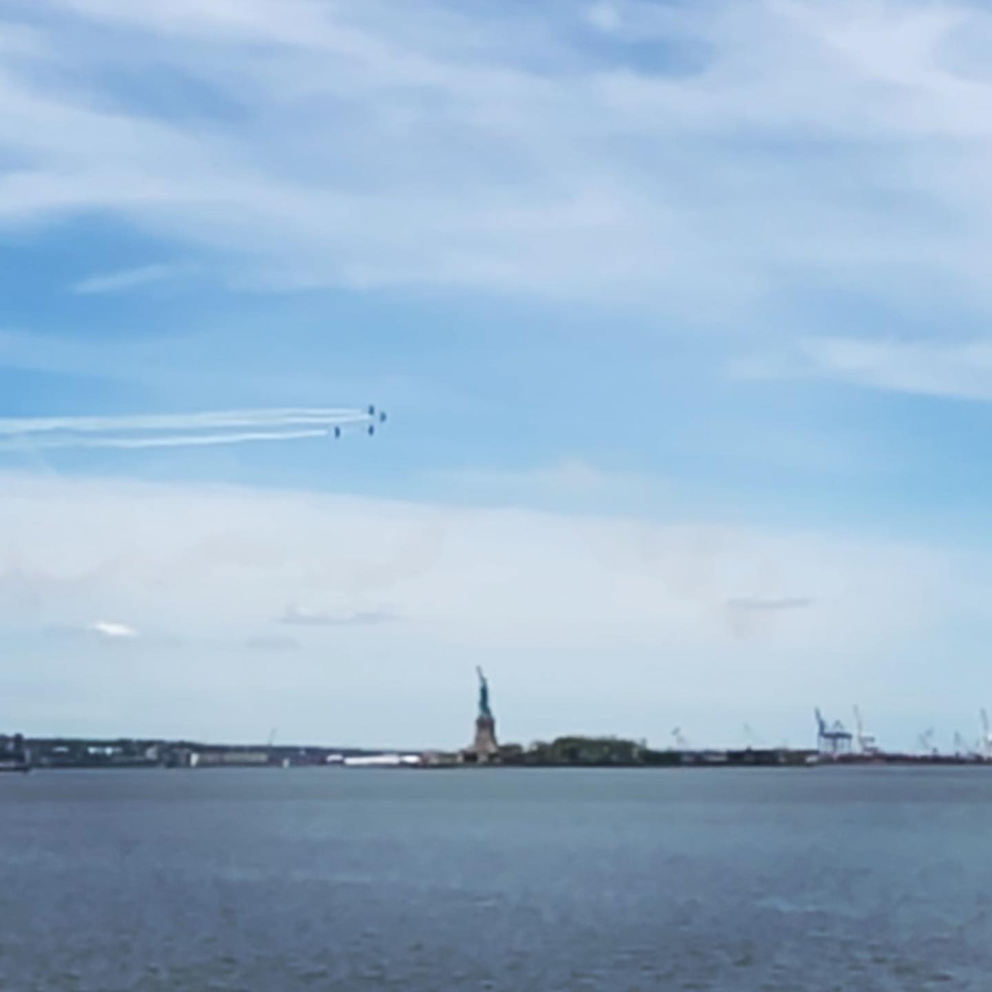 Small Plane Formation over Statue Of Liberty Instagram preview