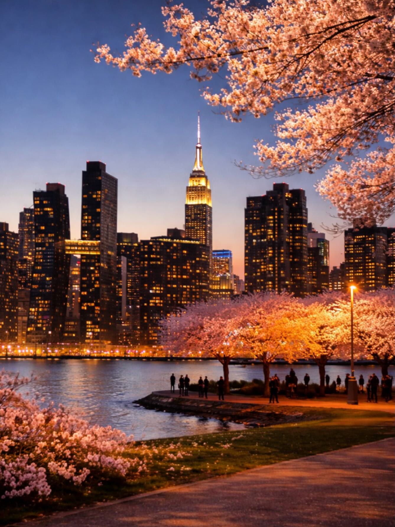 #cherryblossoms #nature #night #photography #nyc Instagram preview