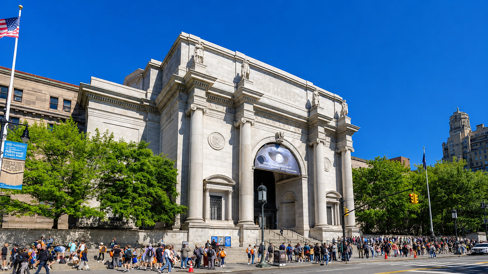 American Museum of Natural History entrance on Central Park West