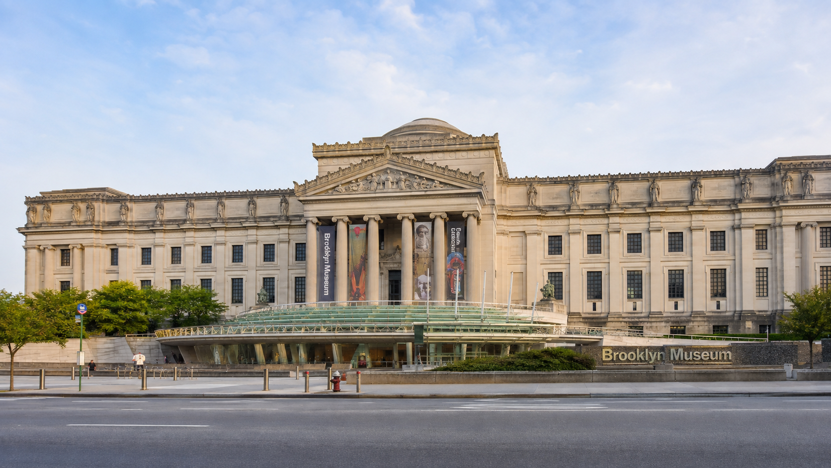 Brooklyn Museum exterior and entrance plaza