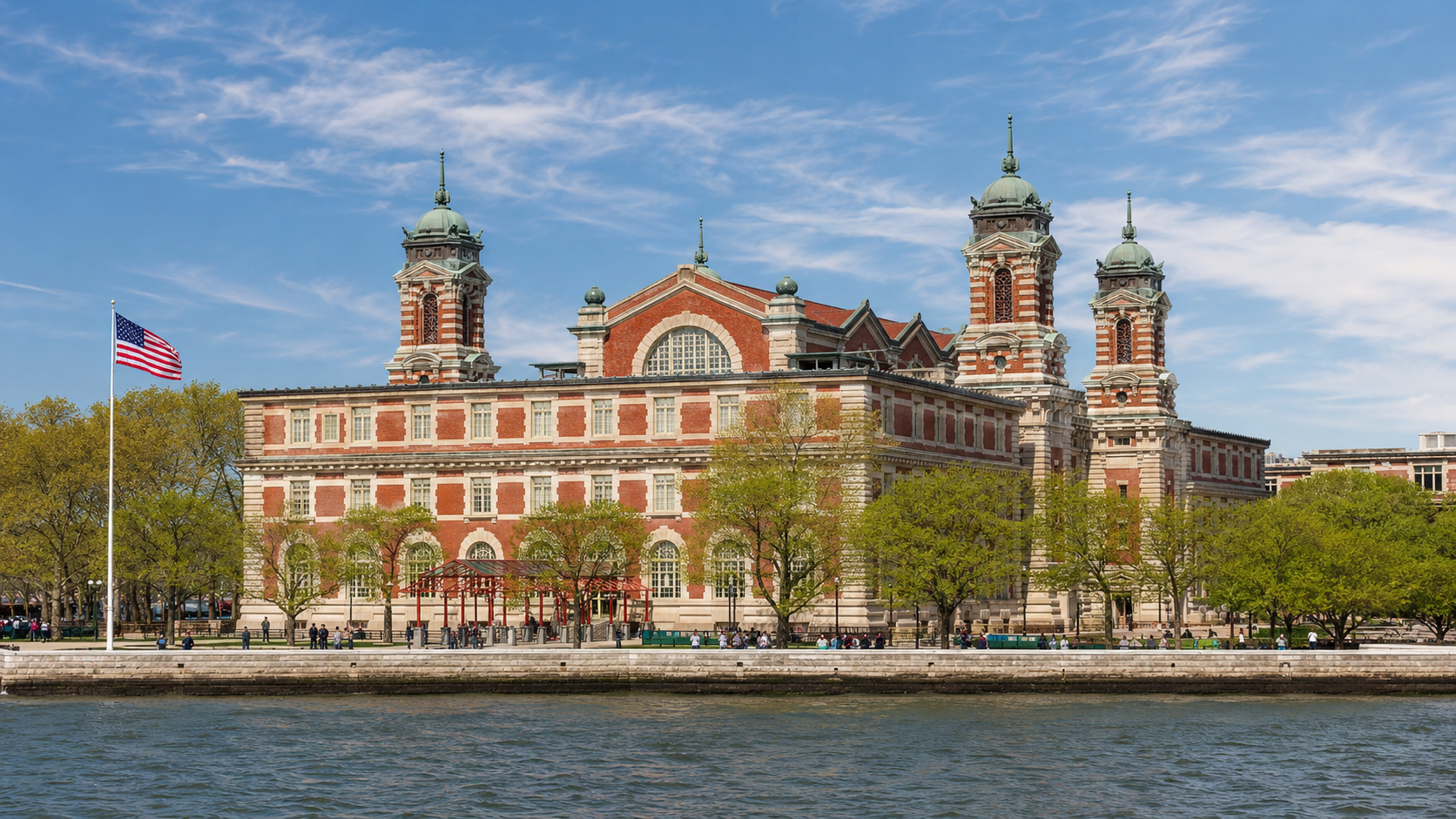 Ellis Island National Museum of Immigration from New York Harbor
