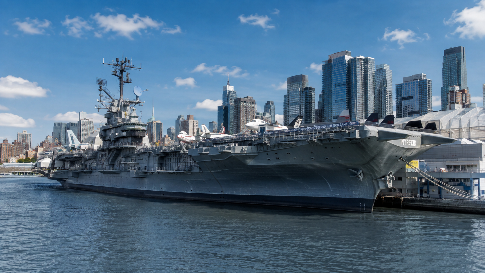 Intrepid Sea, Air & Space Museum aircraft carrier on the Hudson River