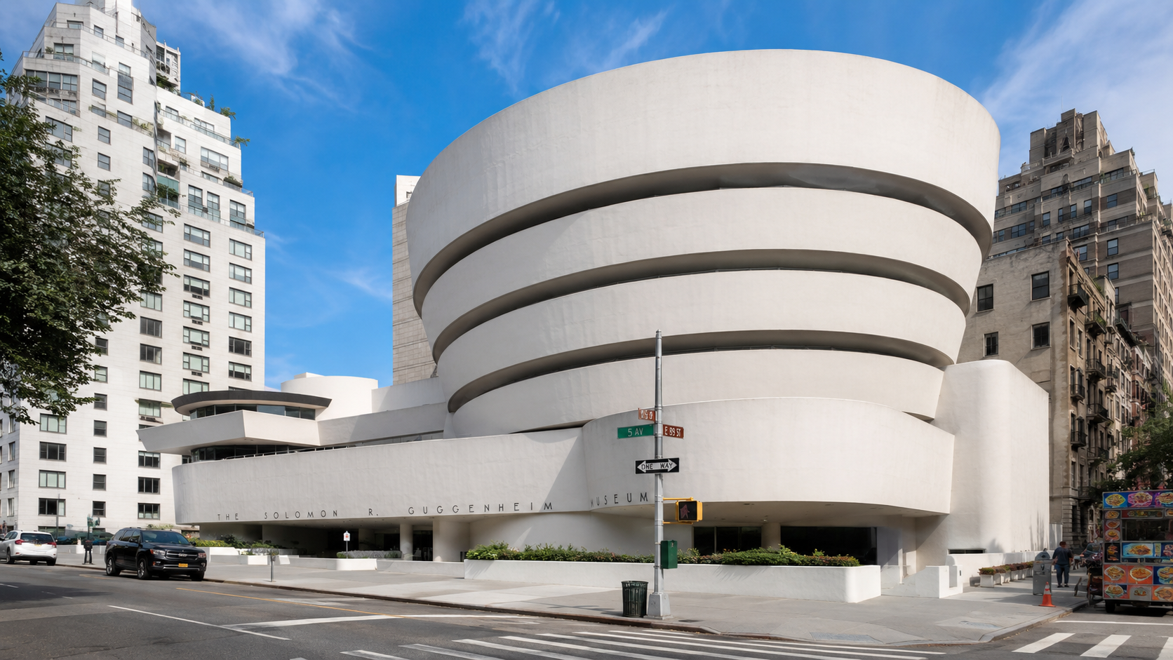 Solomon R. Guggenheim Museum exterior on Fifth Avenue