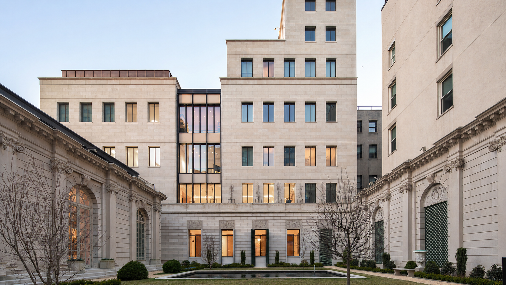 The Frick Collection buildings and garden courtyard