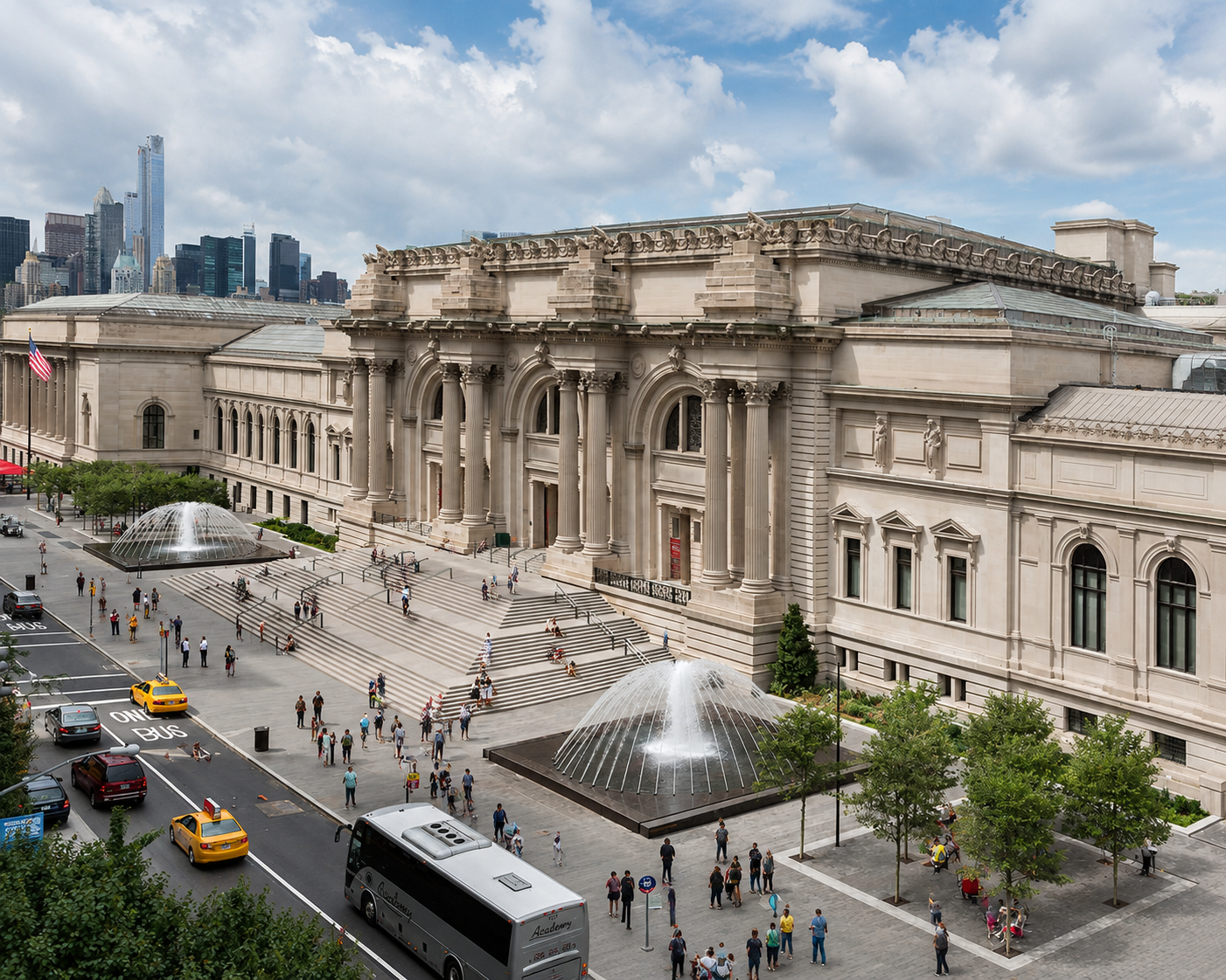The Metropolitan Museum of Art exterior and Fifth Avenue steps